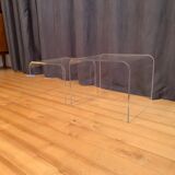 A pair of Lucite tables from the 1970s