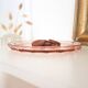 Vintage pink glass dish ART DECO style 1950
