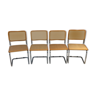 Série de 4 chaises B32 par Marcel Breuer