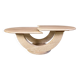 Vintage two tier travertine coffee table, 1970s