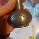 Single-stem vase in pewter signed Leboeuf