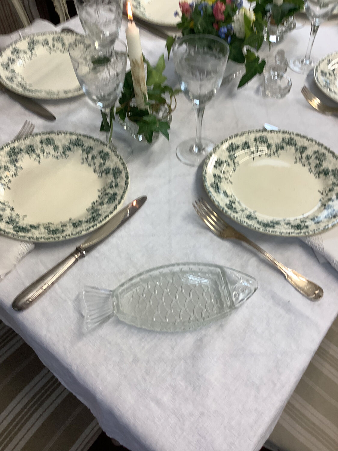 6 old flat plates made in france terre de fer choisy le roi