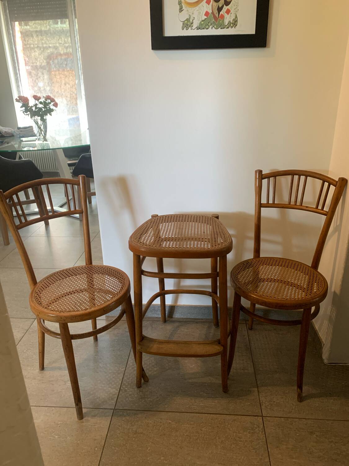 Bistro chair plus stool