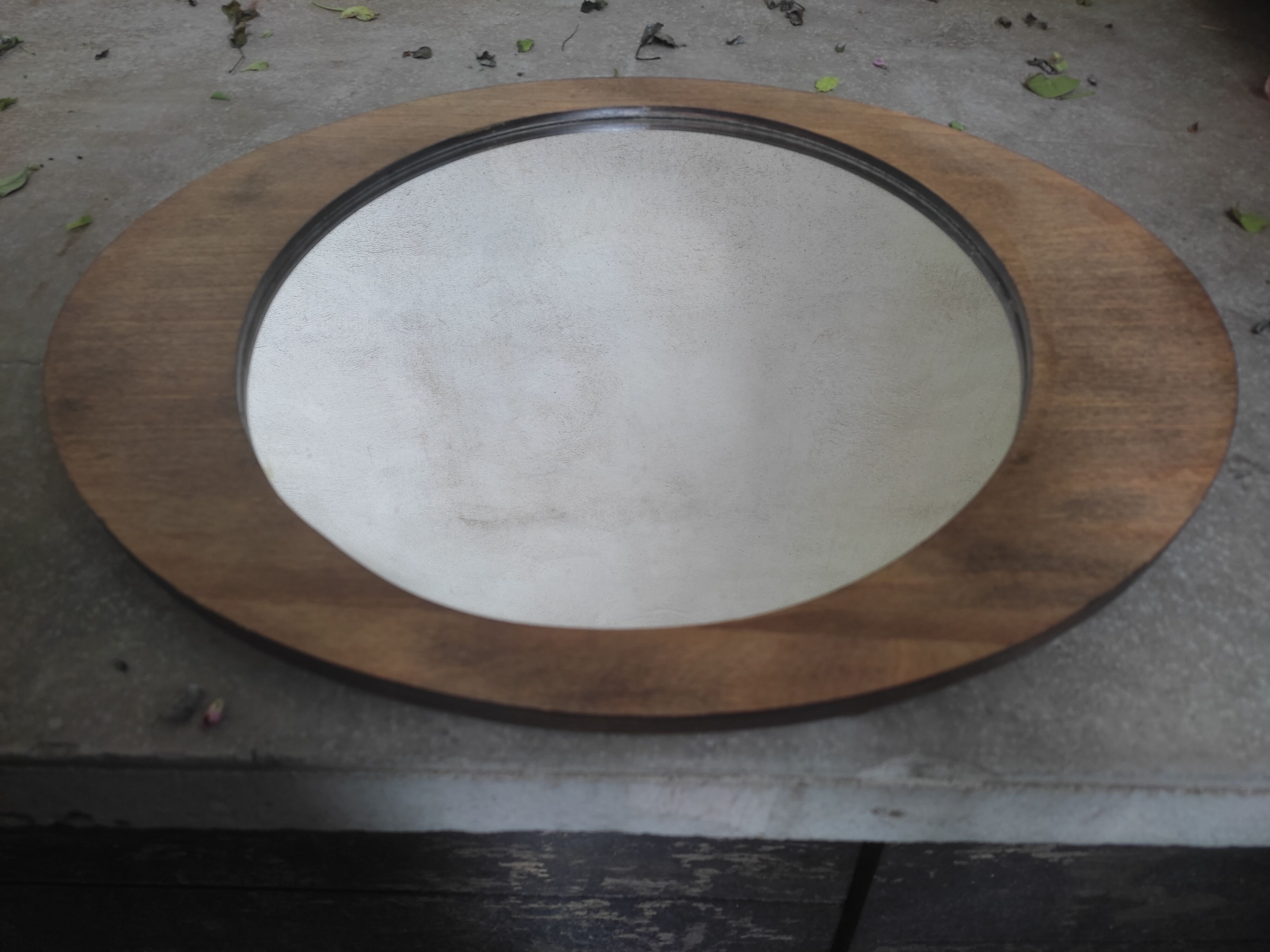 Scandinavian wooden mirror 49x39