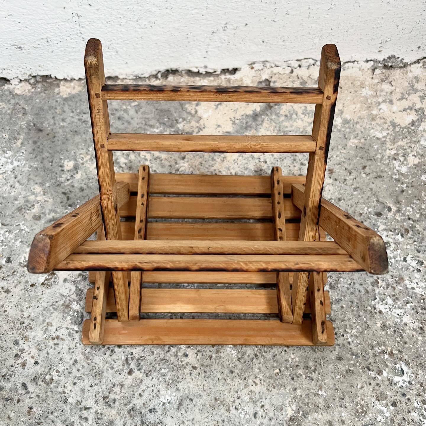Small folding stool in exotic wood