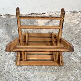 Small folding stool in exotic wood