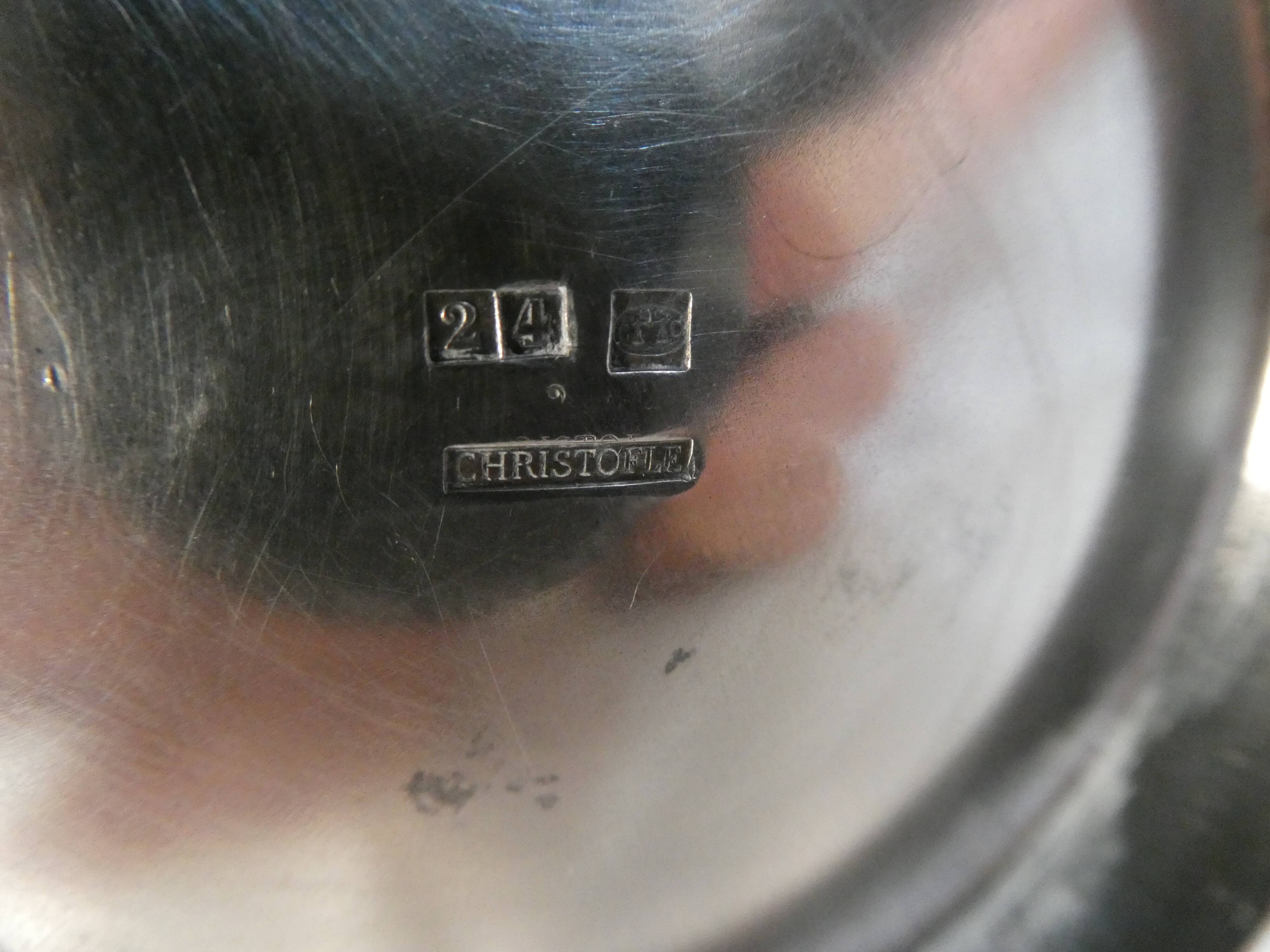 Christofle teapot, coffee pot silver-plated metal 19th art nouveau