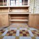 Glass library of a medical school in solid oak from the 1950s.