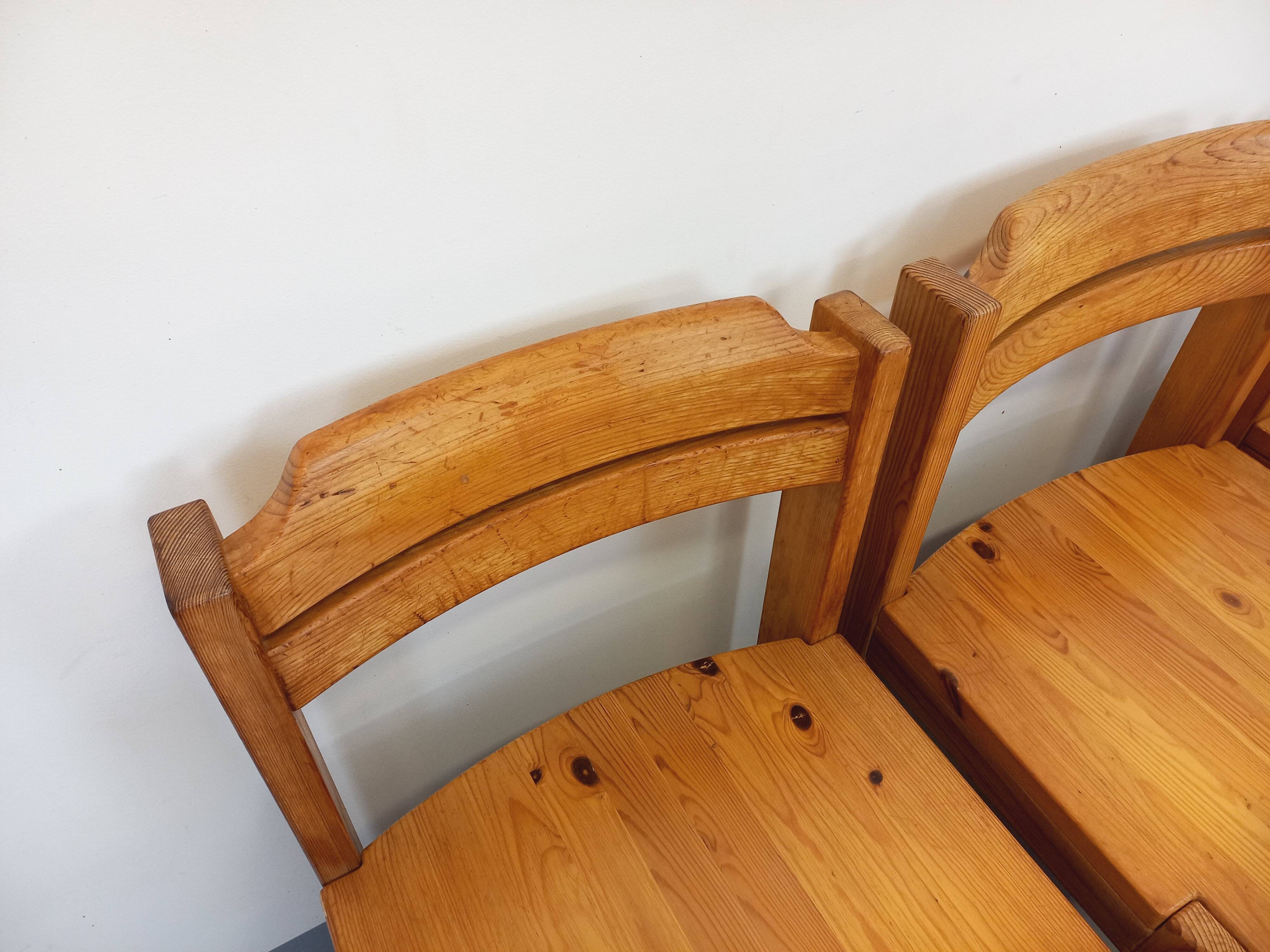 Set of 8 vintage Scandinavian chairs by Ilmari Tapiovaara for Asko in pine