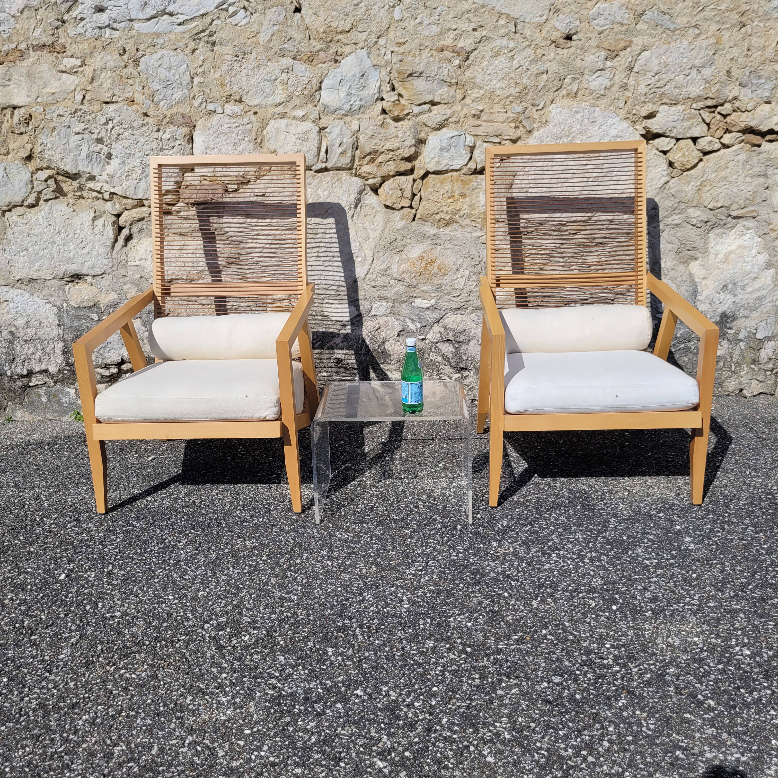 Pair of vintage armchairs by Franco Bizzozzero for Pierantonio Bonacina