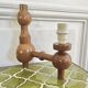 Vintage wooden wall lamp