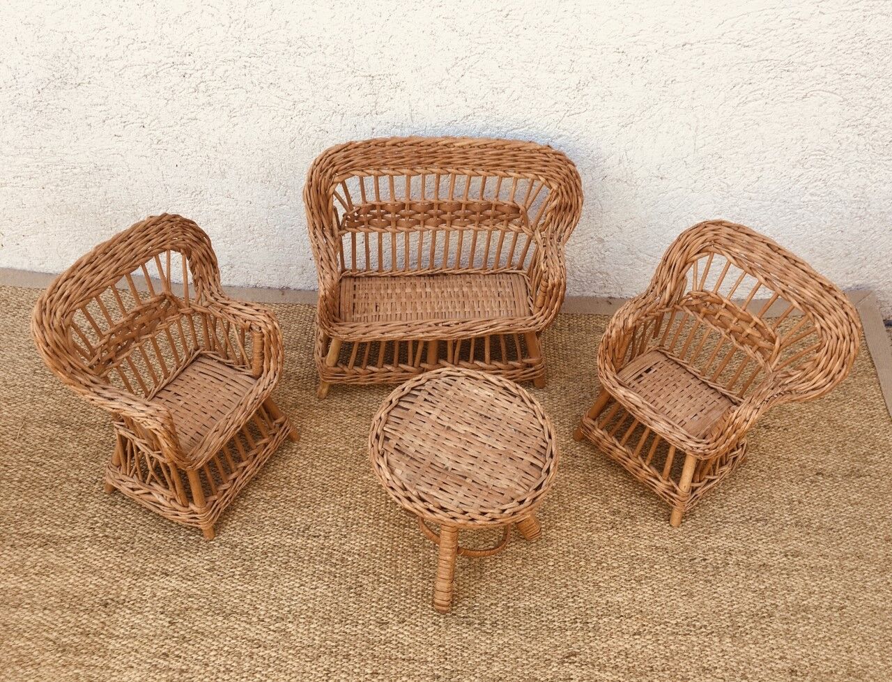 Old wicker garden furniture toy