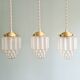 Art Deco satin glass pendant light, Skyscraper type (6 available)