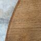 Massive oval monastery table in bleached oak with turned legs.