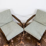 Pair of Restored Green B-7522 armchairs by Zenon Bączyk, 1960’s
