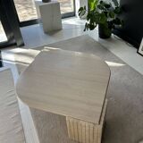 Travertine coffee table Roche Bobois