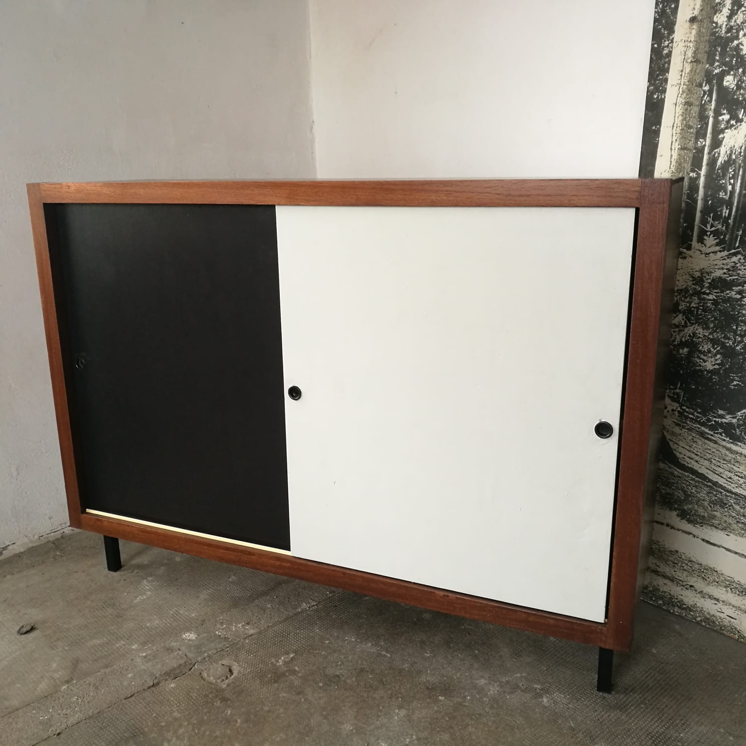 Buffet sliding doors, vintage