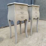 Pair of bedside Louis XV shabby style