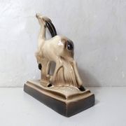 Charles Lemanceau Art Deco ceramic antelope