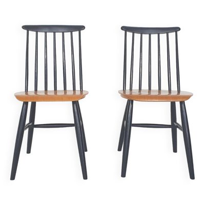 Ensemble de deux chaises à dossier en fuseau, Pays-bas, années 1960