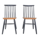 Set of two spindle back chairs, The Netherlands 1960's