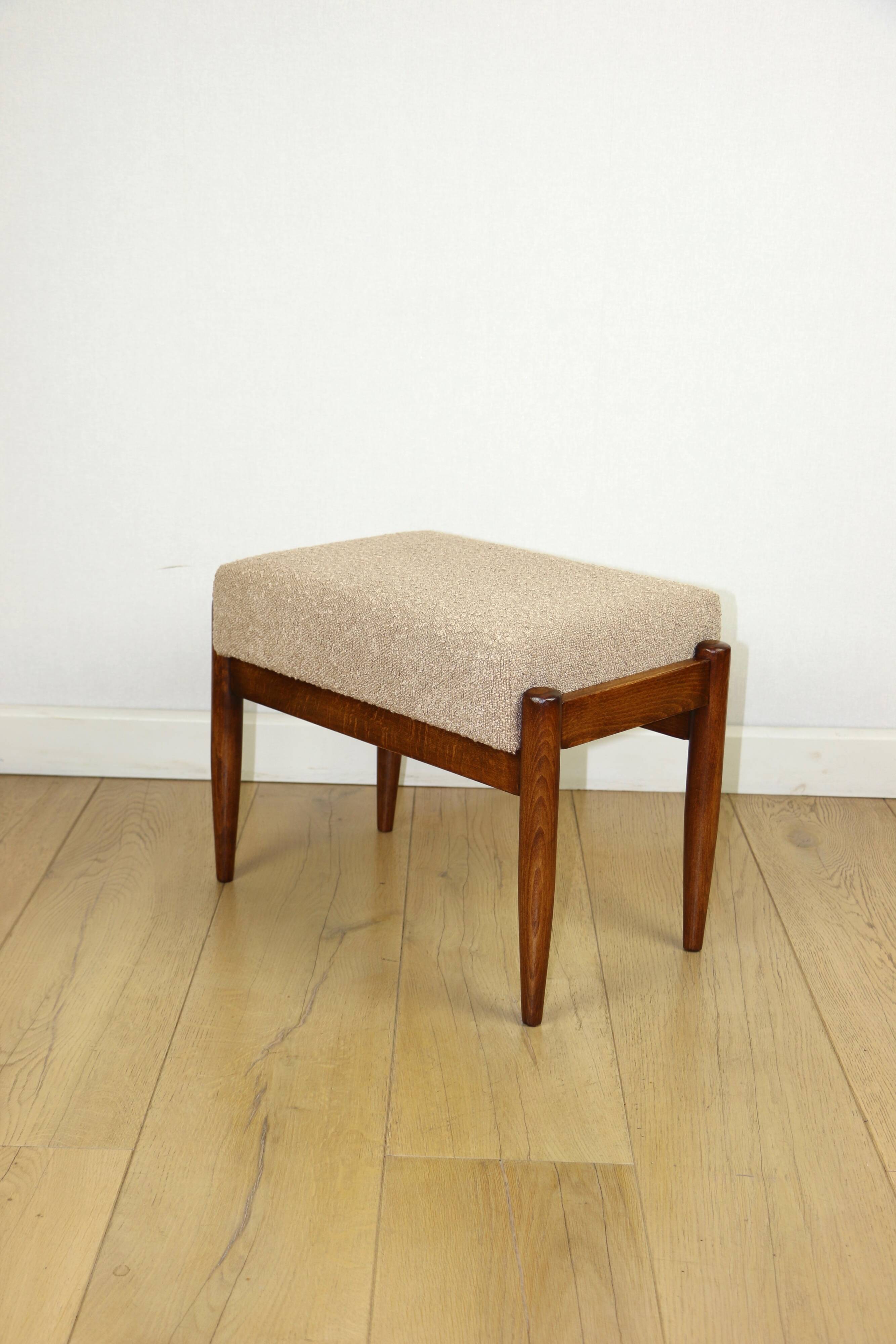 Edmund Homa stool beige-gold seat - boucle - 2 pieces available