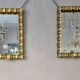 Brutalist brass mirrors by Claës E. Giertta