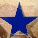 Vintage blue plexiglass sign star