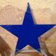 Vintage blue plexiglass sign star