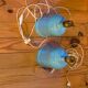 Pair of lamp bases, old ceramic gas bottle.