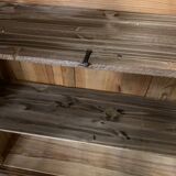 Vintage Parisian solid oak cabinet