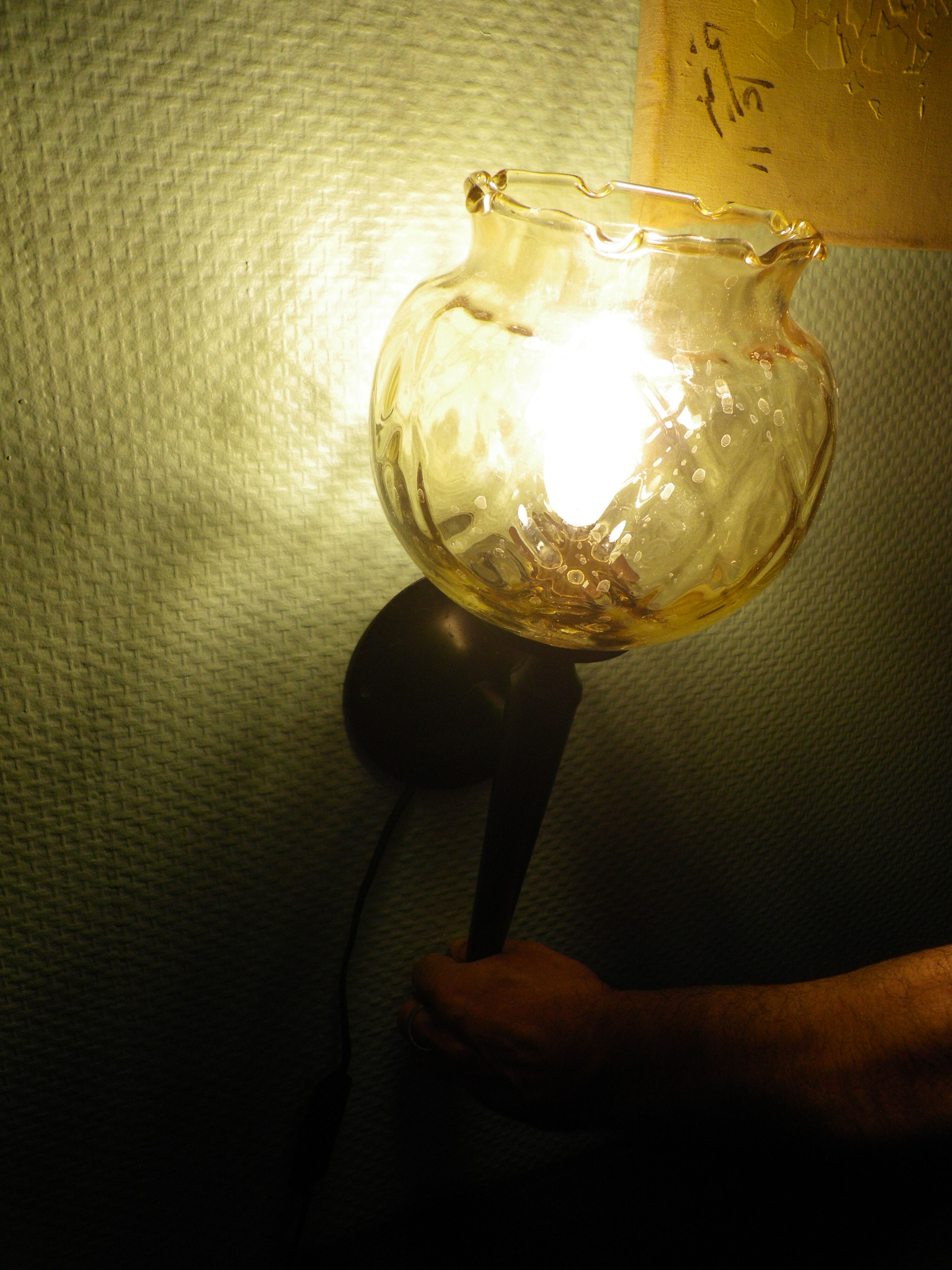 Brass patinated thick metal wall 1940