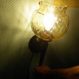 Brass patinated thick metal wall 1940