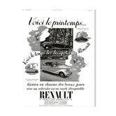 Vintage poster 30s Renault Automobiles
