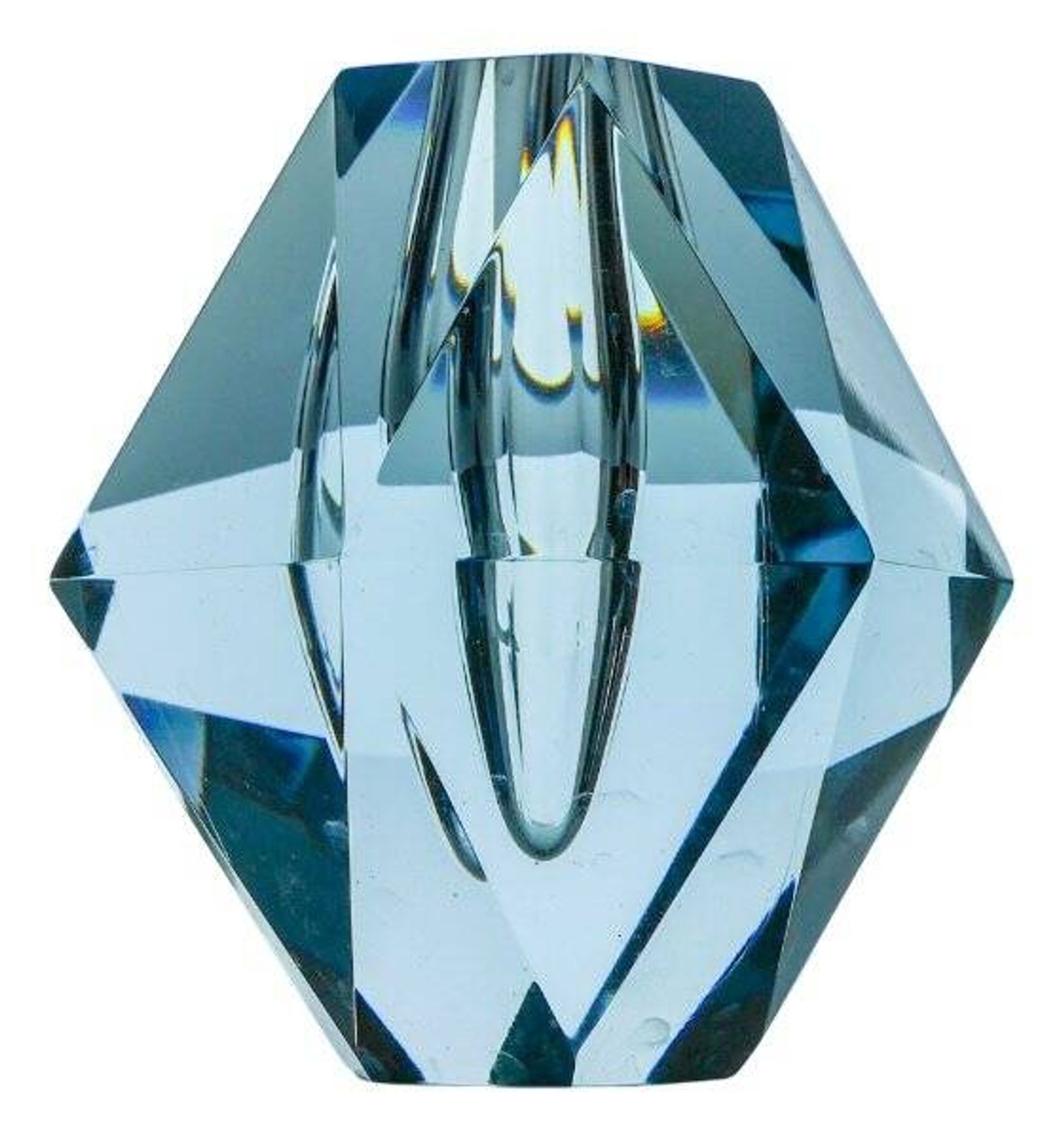 Vase en cristal en forme de diamant de Strömbergshyttan