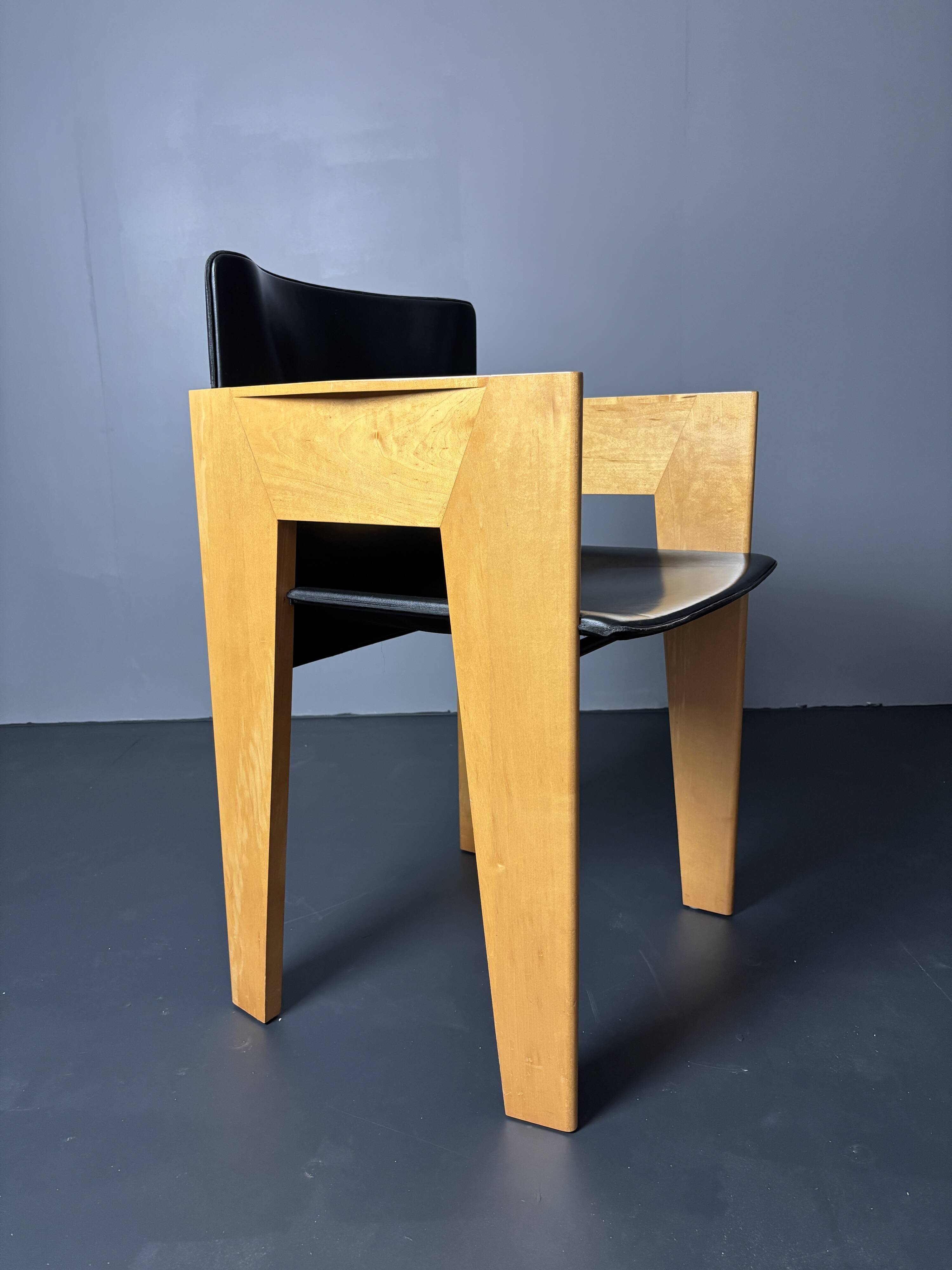 set 6 Modernist dining chairs by Arnold Merckx for Arco, Dutch design 1980s