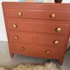 Commode vintage bois terra cotta art déco