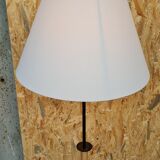 Wrought iron floor lamp and rope