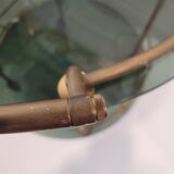 Auxiliary table / Barcart / Camarera Mid-century, Latón golden and crystal ahumado, 70's – Italia