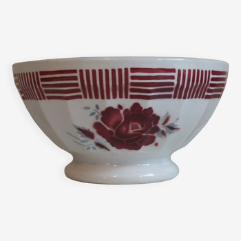 Vintage bowl Grima faceted rose-decorated