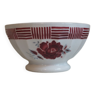 Vintage bowl Grima faceted rose-decorated