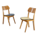 50s kitchen chairs 2-piece set rockabilly vintage design