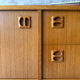 Scandinavian low sideboard in teak, 1970.