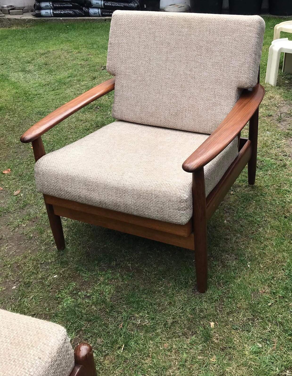 Scandinavian teak lounge set, 1960s