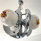 Suspension Mazzega design Gaetano Sciolari chrome et globes murano