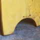 Art-populaire workshop stool in patinated painted wood