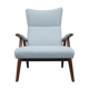 1950s highjack armchair light blue, completly restored