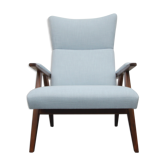 Fauteuil bleu clair années 1950