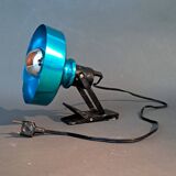 Lita 1950/1960 clamp spotlight with blue diffuser.