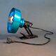 Lita 1950/1960 clamp spotlight with blue diffuser.